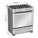 Cocina Mabe CMP7640FX0 76 CM GN  5 Hornillas - Image 3