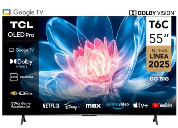 TELEVISOR TCL QLED MODELO: 55T6C